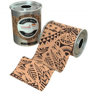 Биомеханический тейп Dynamic Tape 7,5 см х 5 м бежевый с черным тату